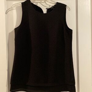 Black Patterned Tank Top